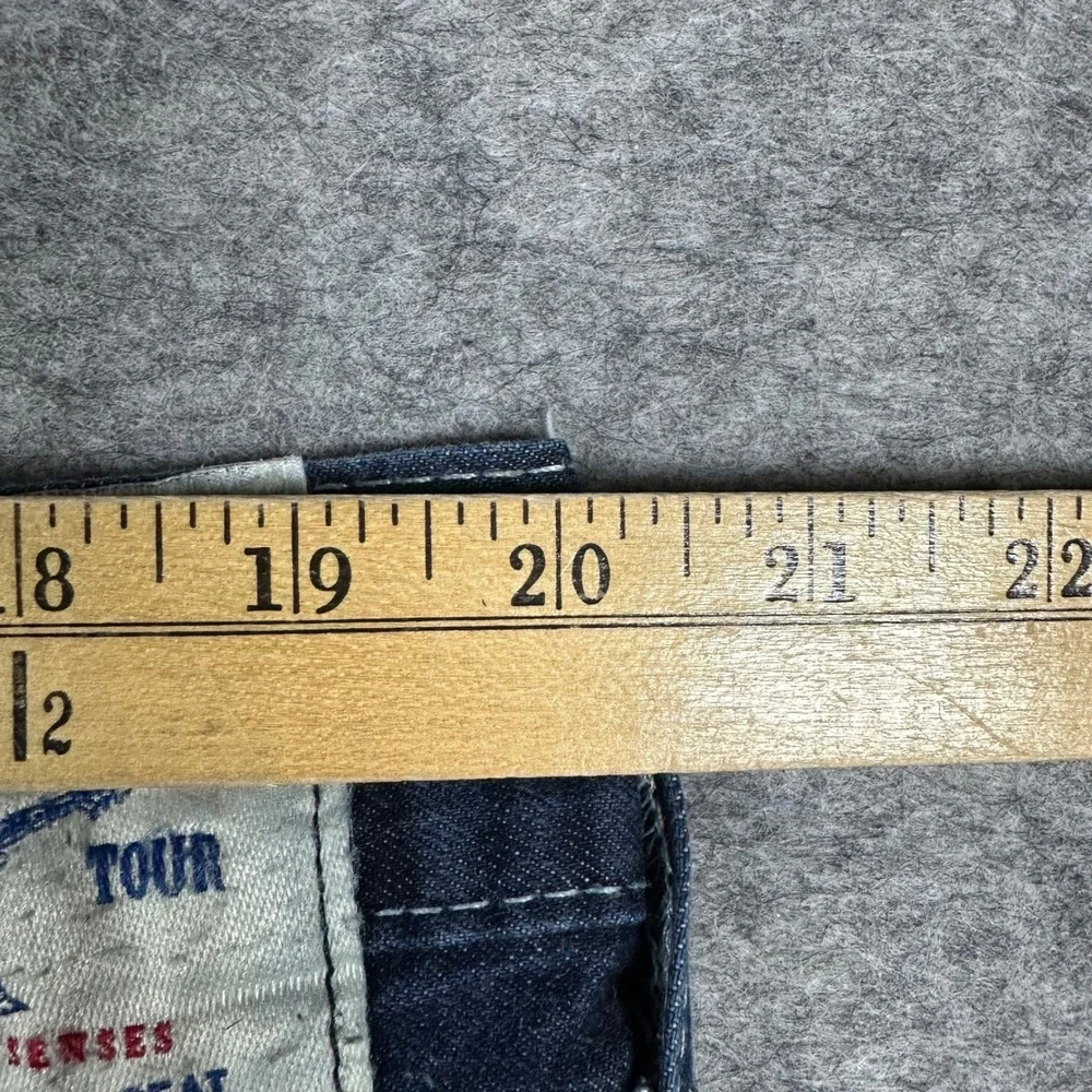 True Religion Mens Blue Skinny Section Contrast Stitch Jeans 40